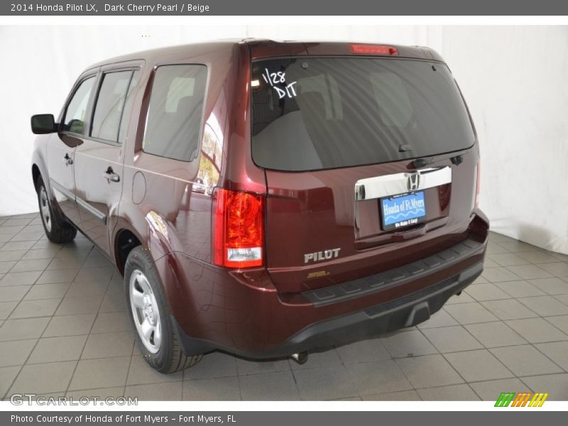Dark Cherry Pearl / Beige 2014 Honda Pilot LX