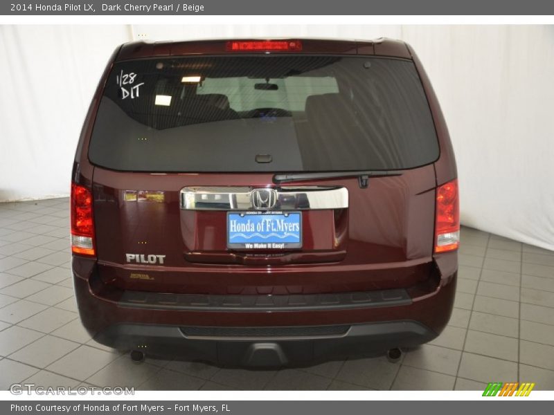 Dark Cherry Pearl / Beige 2014 Honda Pilot LX