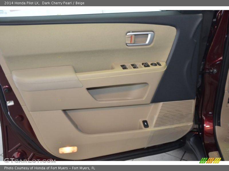 Dark Cherry Pearl / Beige 2014 Honda Pilot LX
