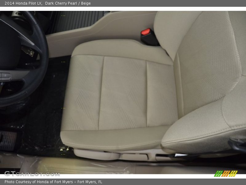 Dark Cherry Pearl / Beige 2014 Honda Pilot LX