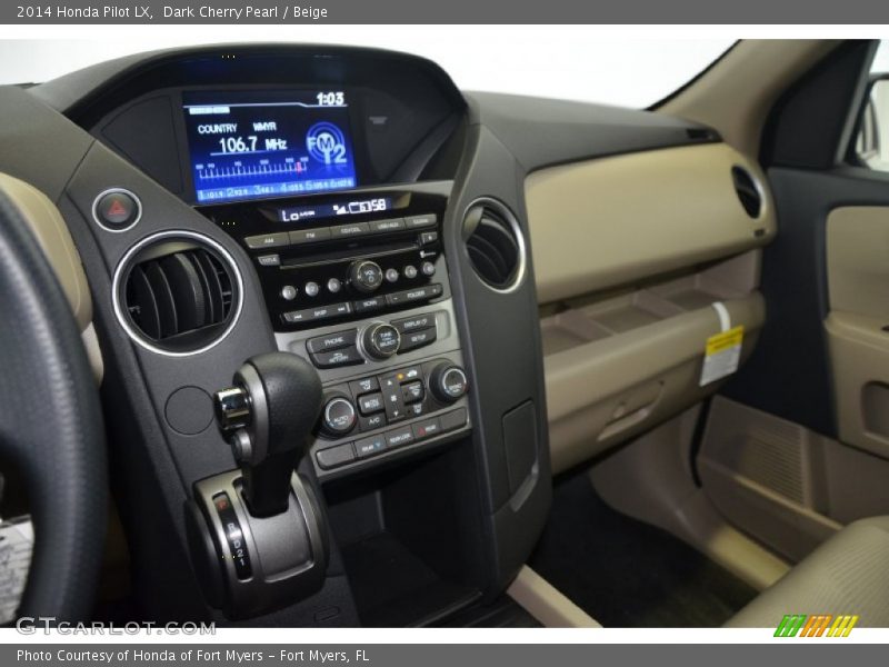 Dark Cherry Pearl / Beige 2014 Honda Pilot LX