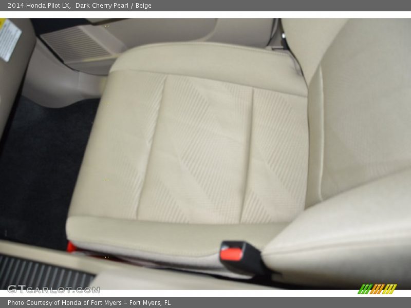 Dark Cherry Pearl / Beige 2014 Honda Pilot LX