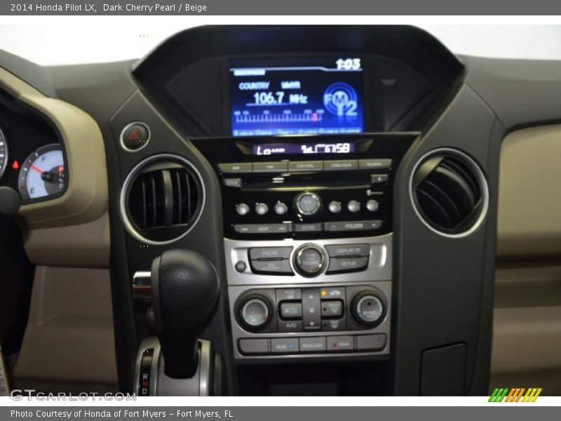 Dark Cherry Pearl / Beige 2014 Honda Pilot LX