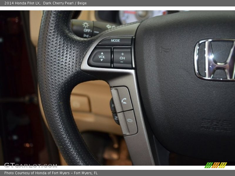Dark Cherry Pearl / Beige 2014 Honda Pilot LX
