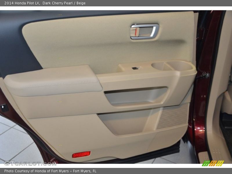 Dark Cherry Pearl / Beige 2014 Honda Pilot LX