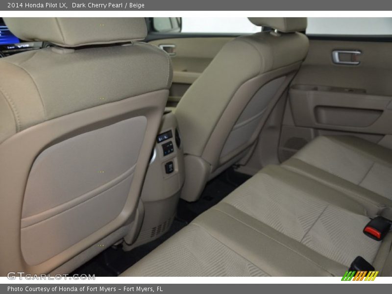 Dark Cherry Pearl / Beige 2014 Honda Pilot LX