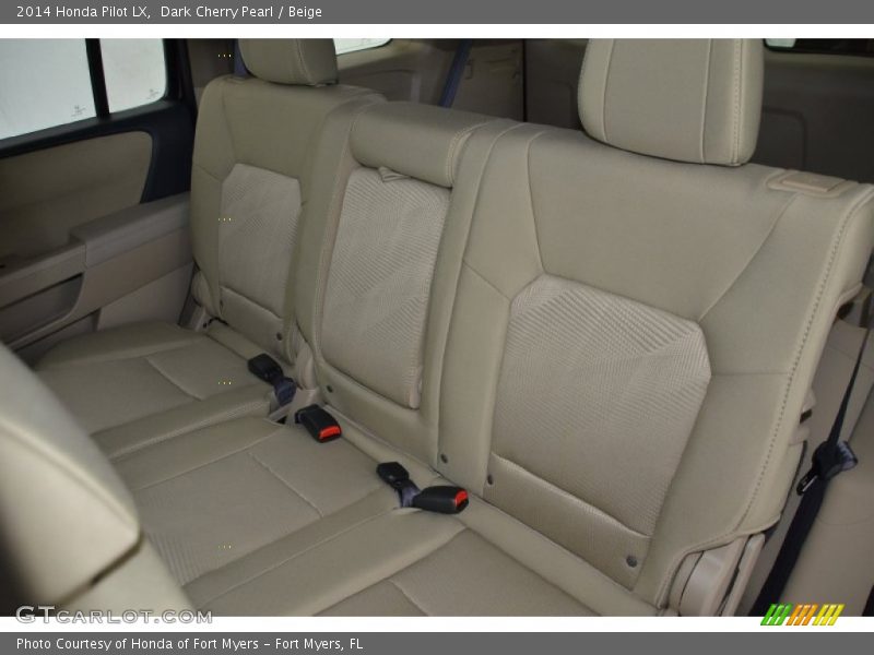 Dark Cherry Pearl / Beige 2014 Honda Pilot LX