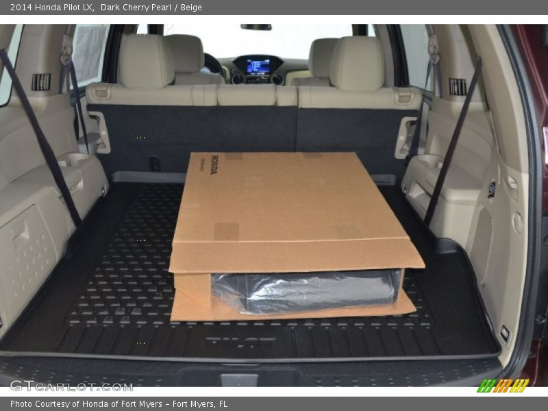 Dark Cherry Pearl / Beige 2014 Honda Pilot LX