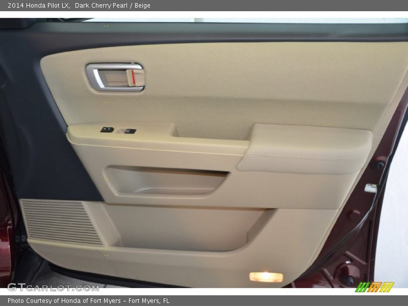 Dark Cherry Pearl / Beige 2014 Honda Pilot LX
