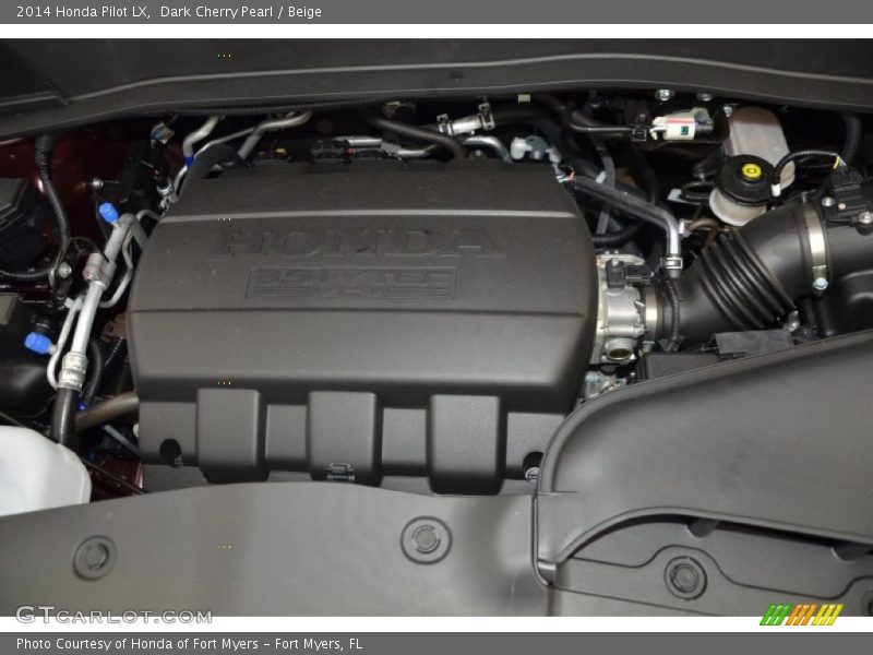Dark Cherry Pearl / Beige 2014 Honda Pilot LX