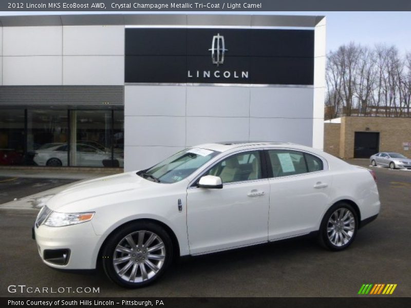 Crystal Champagne Metallic Tri-Coat / Light Camel 2012 Lincoln MKS EcoBoost AWD