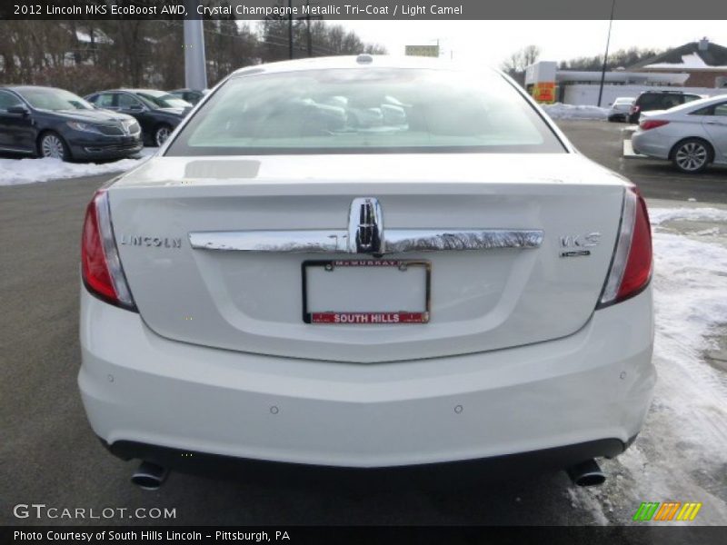 Crystal Champagne Metallic Tri-Coat / Light Camel 2012 Lincoln MKS EcoBoost AWD