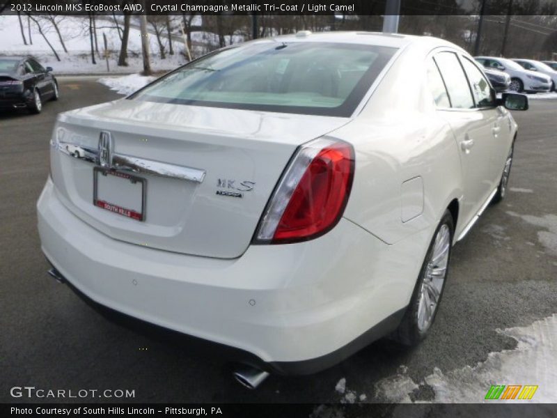 Crystal Champagne Metallic Tri-Coat / Light Camel 2012 Lincoln MKS EcoBoost AWD