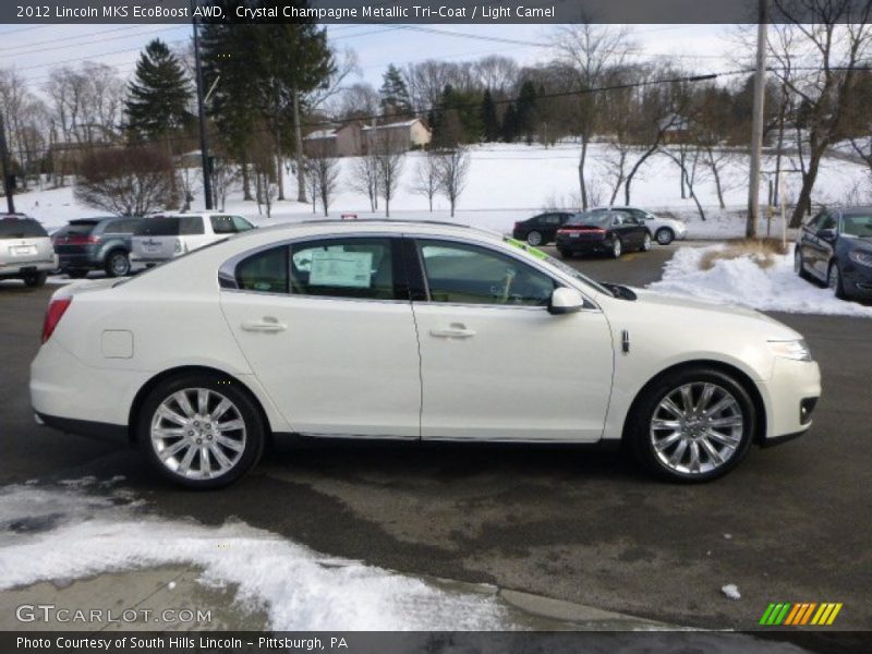 Crystal Champagne Metallic Tri-Coat / Light Camel 2012 Lincoln MKS EcoBoost AWD