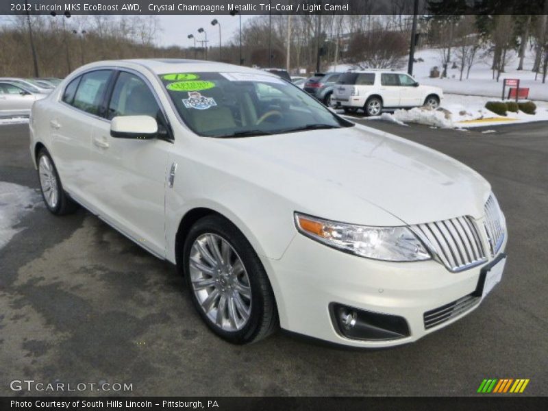 Crystal Champagne Metallic Tri-Coat / Light Camel 2012 Lincoln MKS EcoBoost AWD