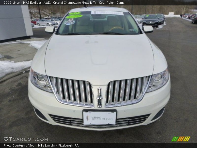 Crystal Champagne Metallic Tri-Coat / Light Camel 2012 Lincoln MKS EcoBoost AWD
