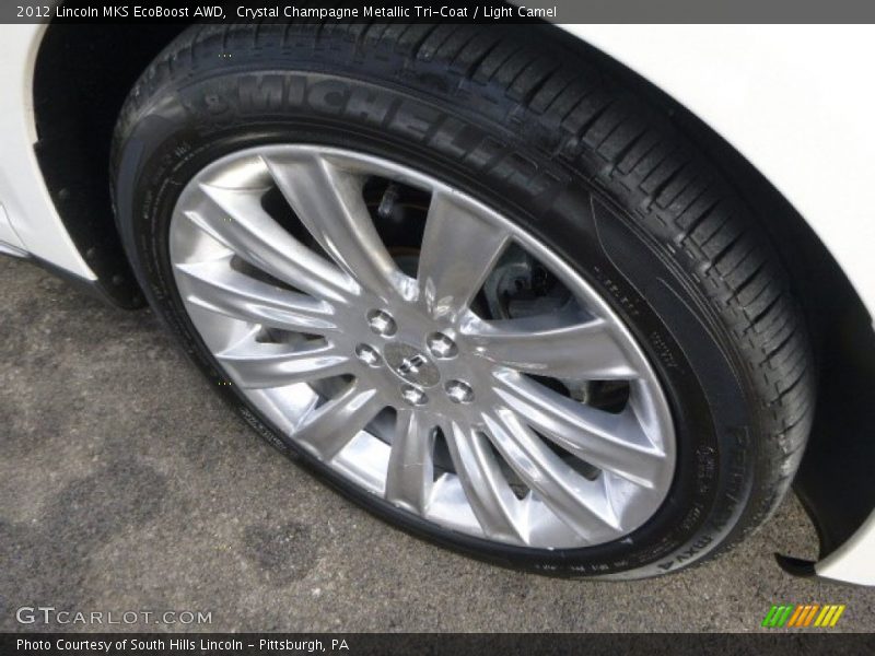 Crystal Champagne Metallic Tri-Coat / Light Camel 2012 Lincoln MKS EcoBoost AWD