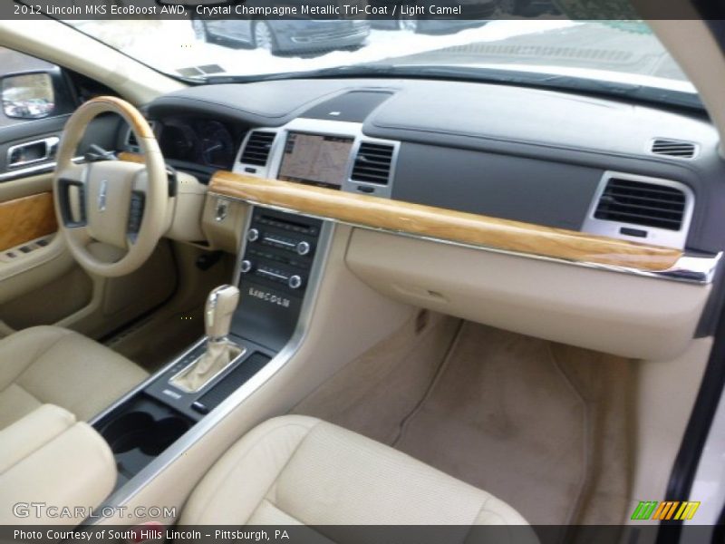 Crystal Champagne Metallic Tri-Coat / Light Camel 2012 Lincoln MKS EcoBoost AWD