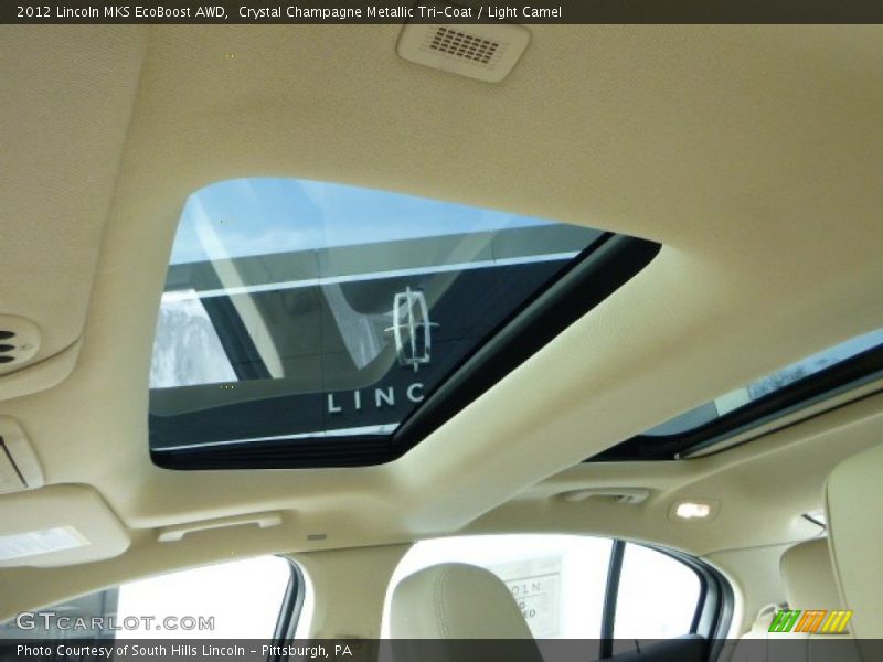 Crystal Champagne Metallic Tri-Coat / Light Camel 2012 Lincoln MKS EcoBoost AWD