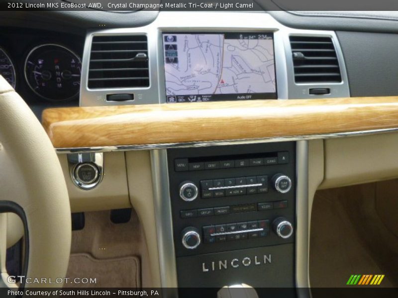 Crystal Champagne Metallic Tri-Coat / Light Camel 2012 Lincoln MKS EcoBoost AWD