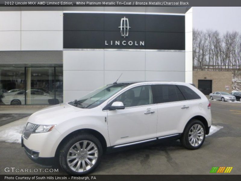 White Platinum Metallic Tri-Coat / Bronze Metallic/Charcoal Black 2012 Lincoln MKX AWD Limited Edition