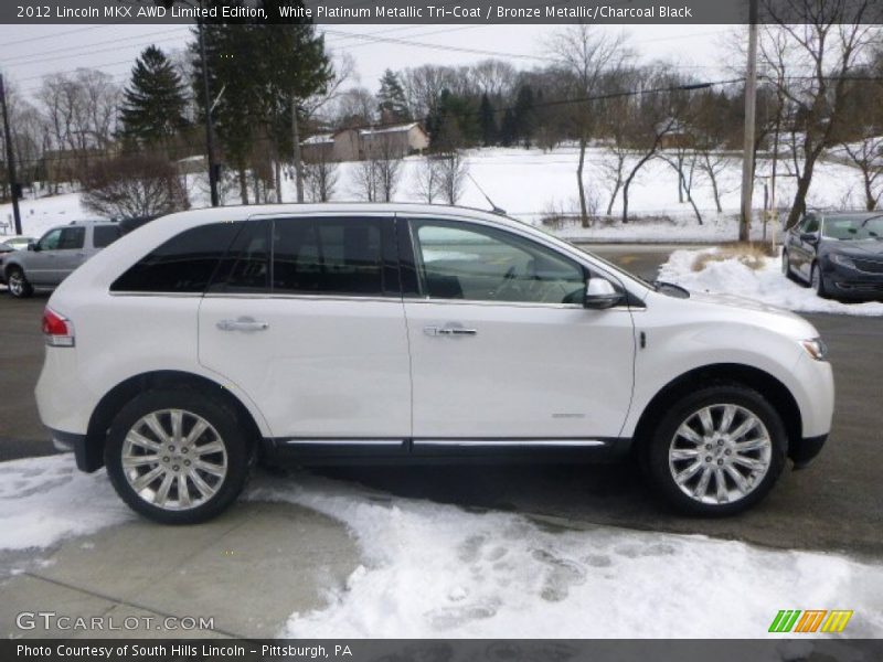 White Platinum Metallic Tri-Coat / Bronze Metallic/Charcoal Black 2012 Lincoln MKX AWD Limited Edition