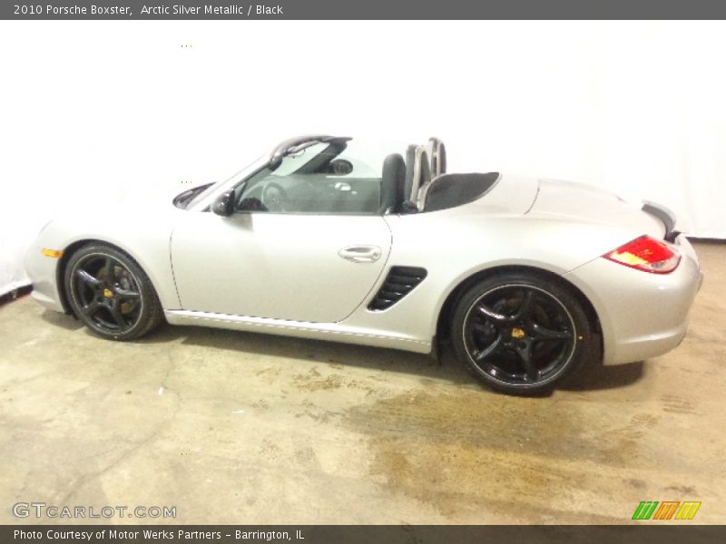 Arctic Silver Metallic / Black 2010 Porsche Boxster