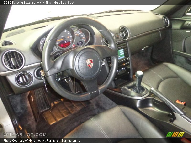 Arctic Silver Metallic / Black 2010 Porsche Boxster