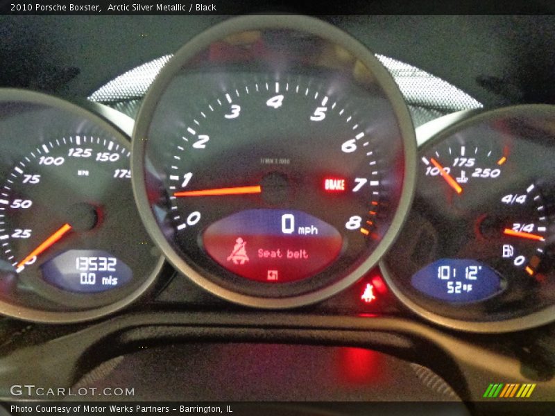Arctic Silver Metallic / Black 2010 Porsche Boxster