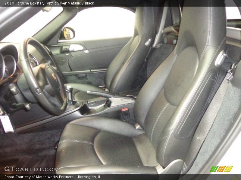 Arctic Silver Metallic / Black 2010 Porsche Boxster