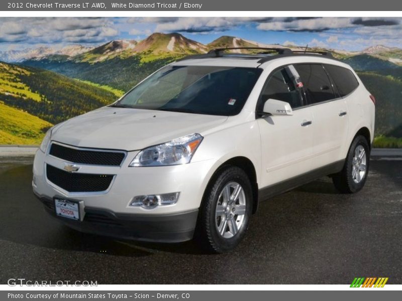 White Diamond Tricoat / Ebony 2012 Chevrolet Traverse LT AWD