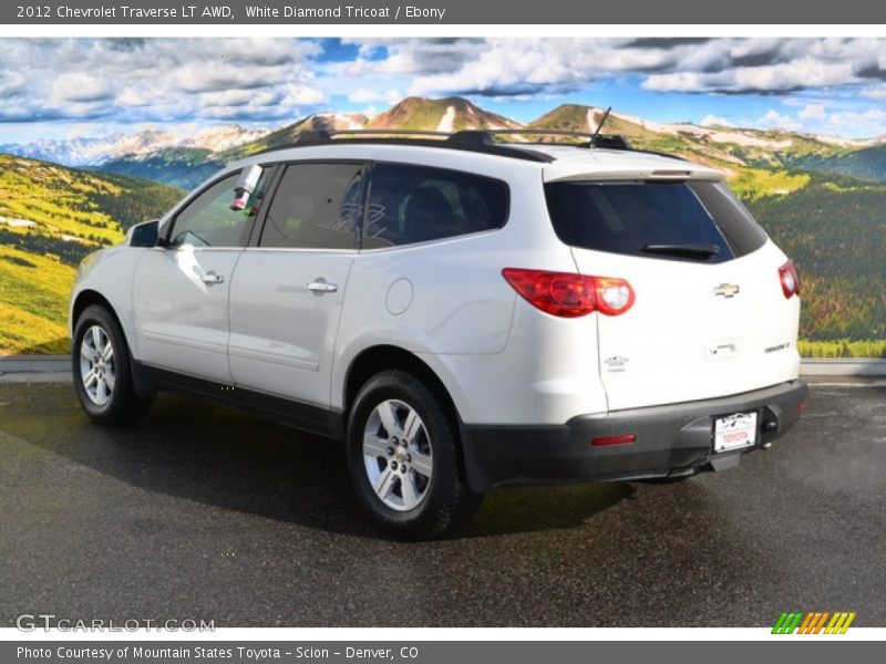 White Diamond Tricoat / Ebony 2012 Chevrolet Traverse LT AWD