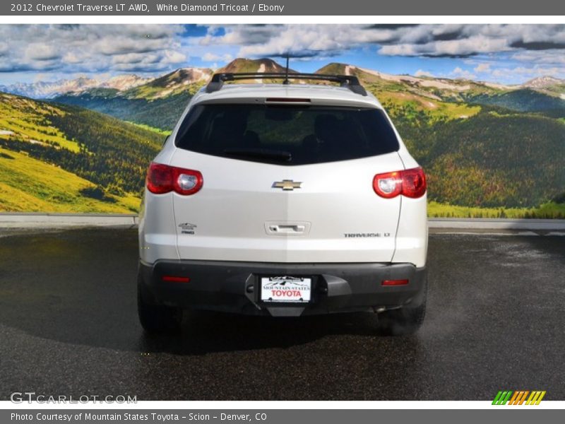 White Diamond Tricoat / Ebony 2012 Chevrolet Traverse LT AWD