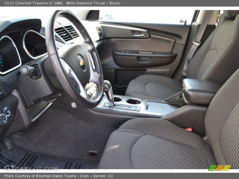 White Diamond Tricoat / Ebony 2012 Chevrolet Traverse LT AWD