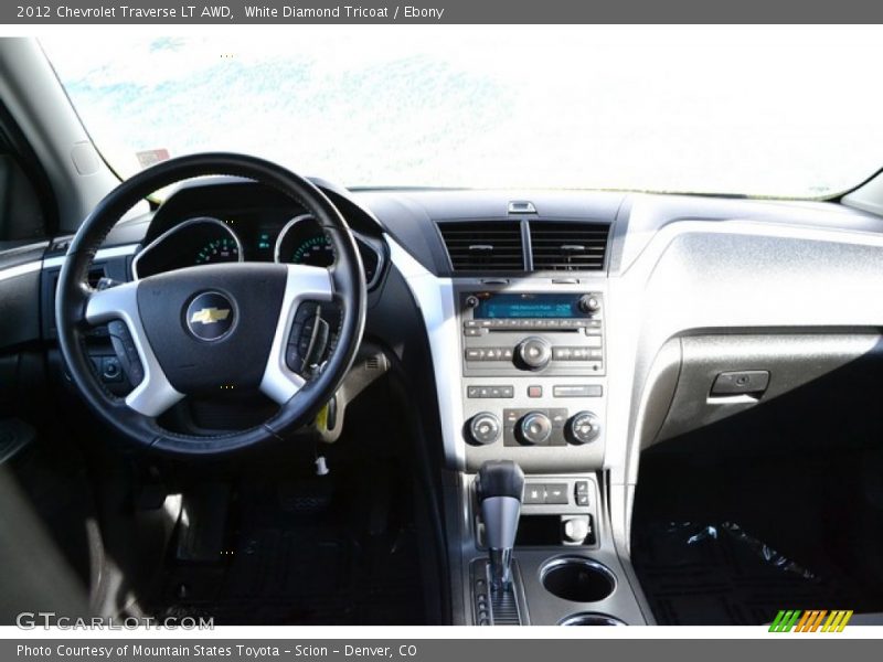 White Diamond Tricoat / Ebony 2012 Chevrolet Traverse LT AWD