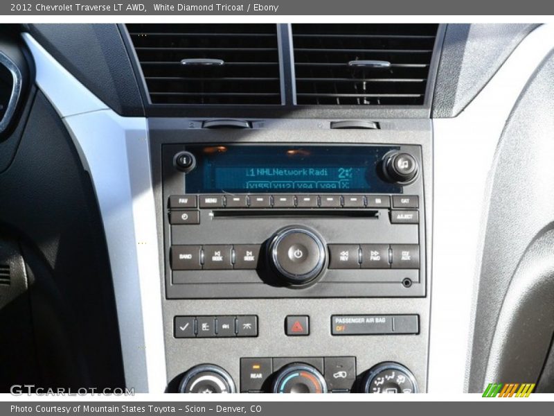 White Diamond Tricoat / Ebony 2012 Chevrolet Traverse LT AWD