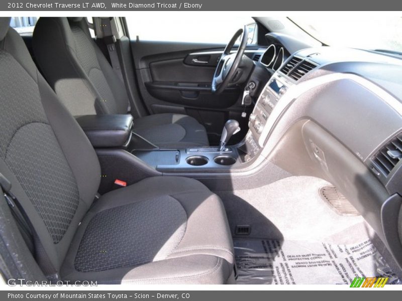 White Diamond Tricoat / Ebony 2012 Chevrolet Traverse LT AWD
