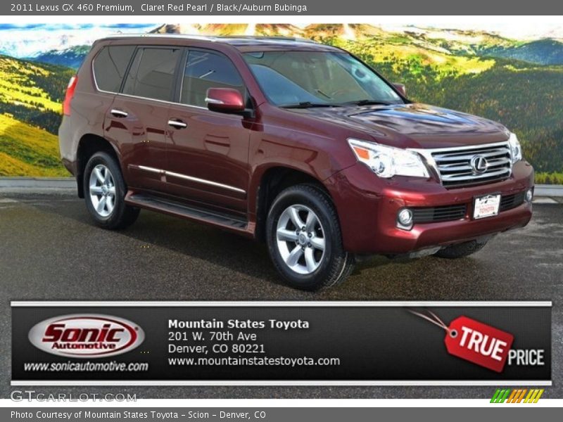 Claret Red Pearl / Black/Auburn Bubinga 2011 Lexus GX 460 Premium