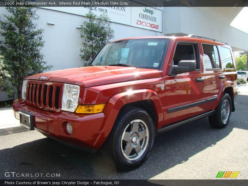 Inferno Red Pearl / Medium Slate Gray 2006 Jeep Commander 4x4