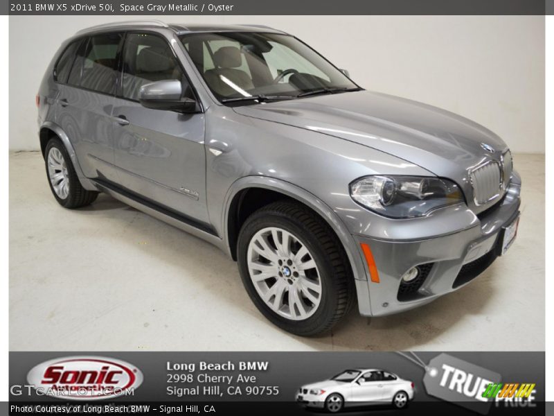 Space Gray Metallic / Oyster 2011 BMW X5 xDrive 50i