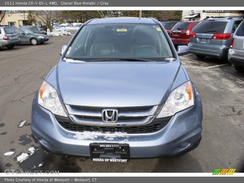 Glacier Blue Metallic / Gray 2011 Honda CR-V EX-L 4WD