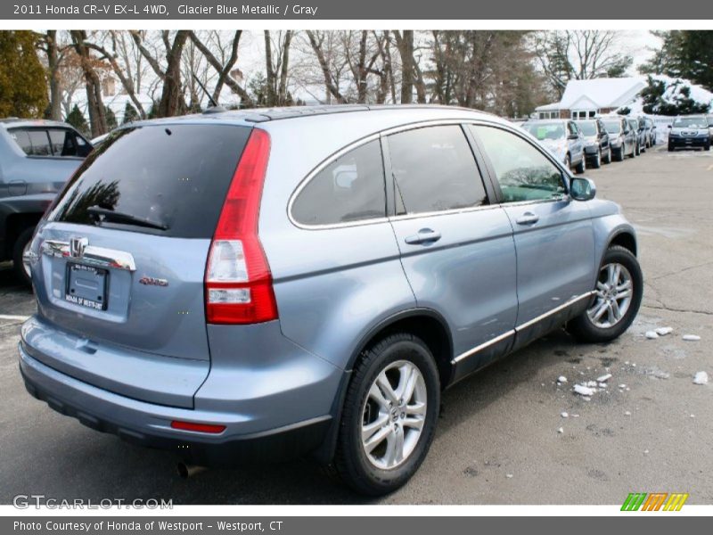Glacier Blue Metallic / Gray 2011 Honda CR-V EX-L 4WD