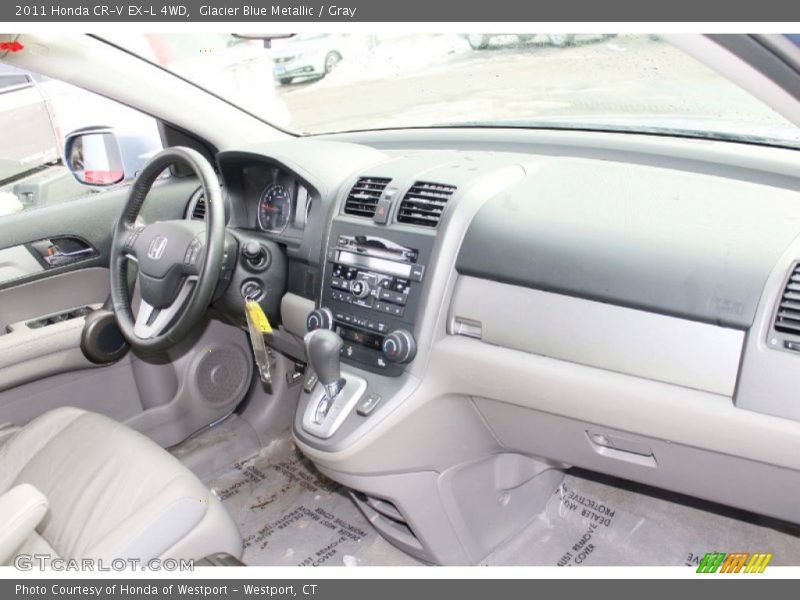 Glacier Blue Metallic / Gray 2011 Honda CR-V EX-L 4WD