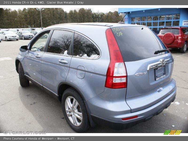 Glacier Blue Metallic / Gray 2011 Honda CR-V EX-L 4WD