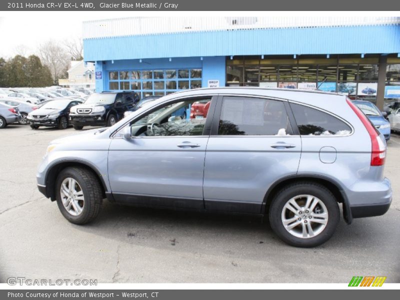Glacier Blue Metallic / Gray 2011 Honda CR-V EX-L 4WD
