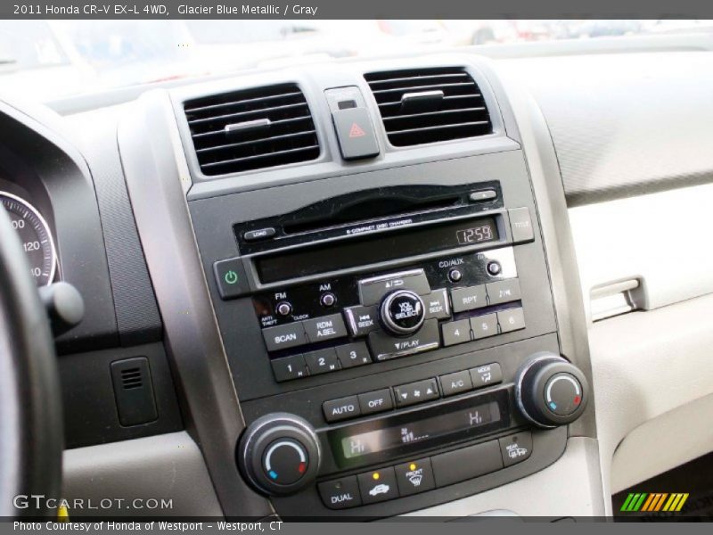 Glacier Blue Metallic / Gray 2011 Honda CR-V EX-L 4WD