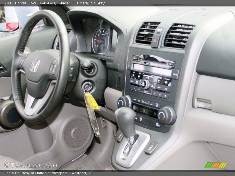 Glacier Blue Metallic / Gray 2011 Honda CR-V EX-L 4WD