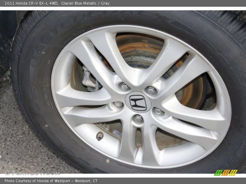 Glacier Blue Metallic / Gray 2011 Honda CR-V EX-L 4WD