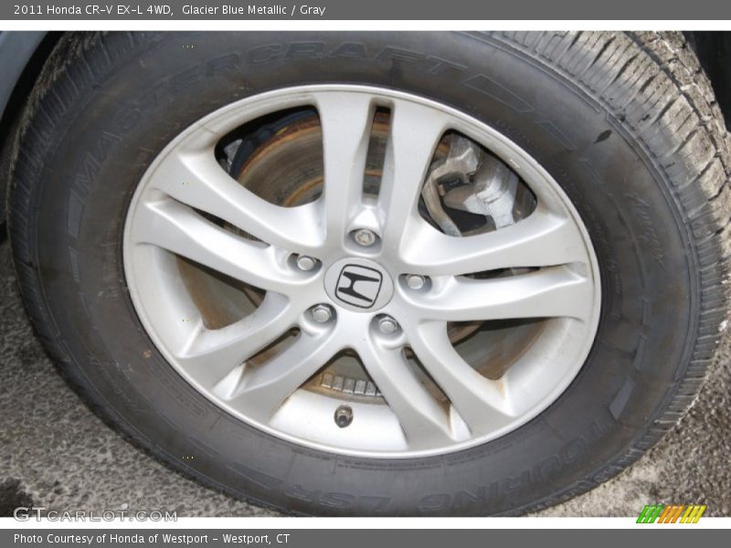 Glacier Blue Metallic / Gray 2011 Honda CR-V EX-L 4WD