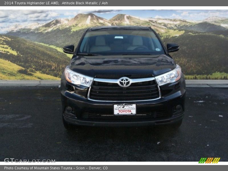 Attitude Black Metallic / Ash 2014 Toyota Highlander LE AWD